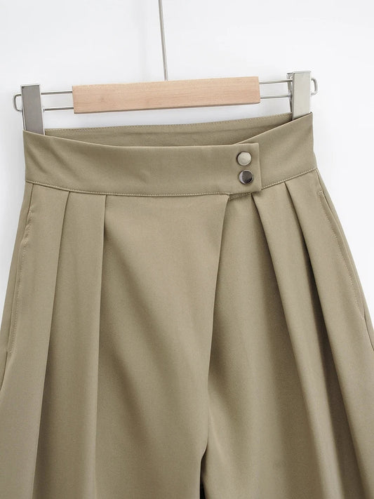 Bethenny Wide Leg Trouser-Beige Periwinkley Shop