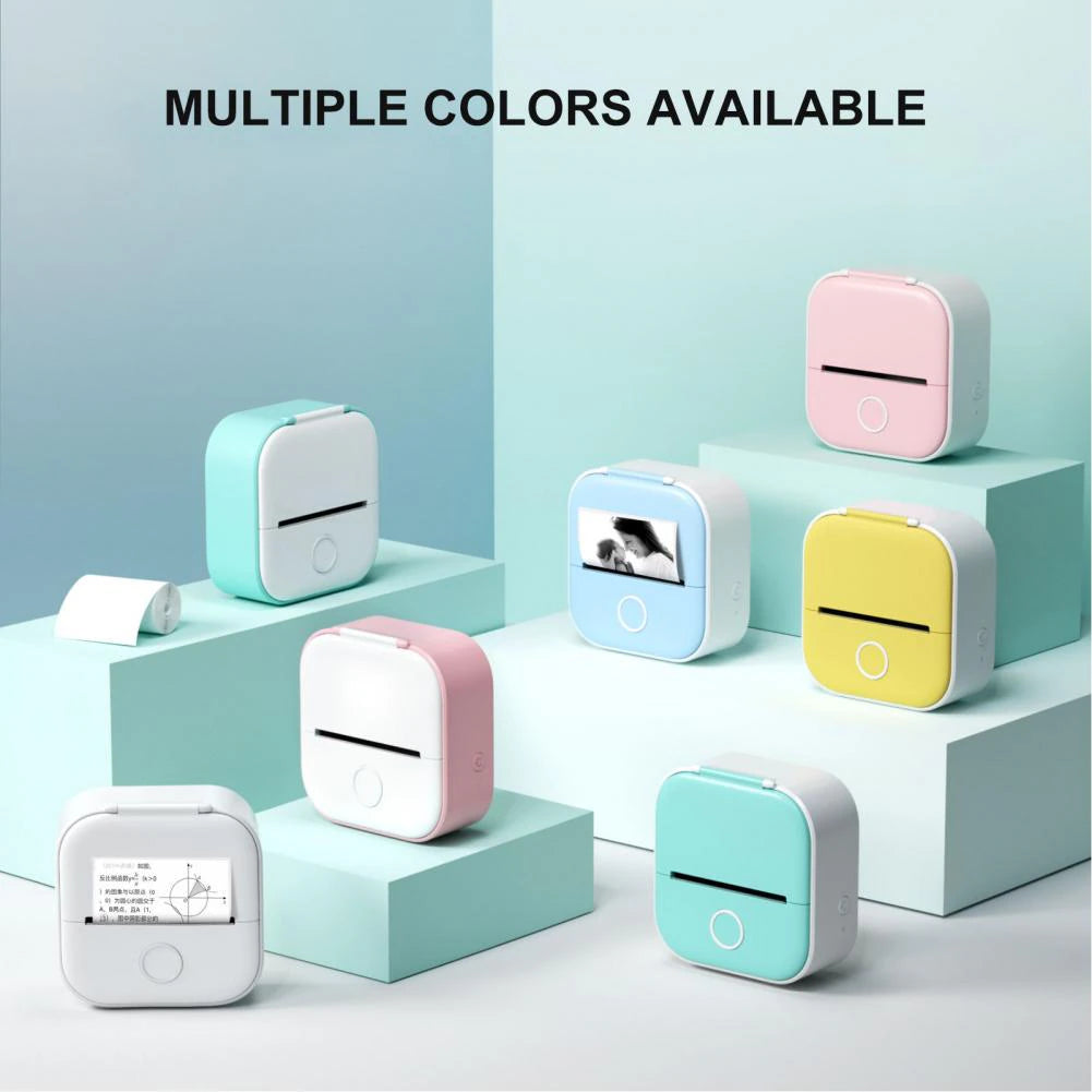 T02 Mini Pocket Printer Fast Portable Wireless Thermal Photo Printer Periwinkley Shop
