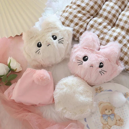Plush Kitty Lingerie Set - Pink