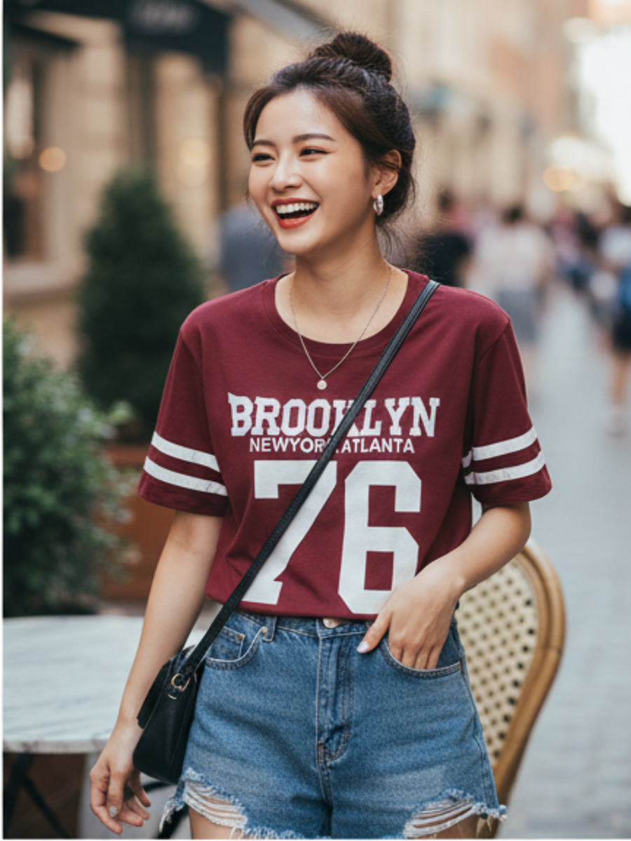 Letter Print Crop T-Shirt