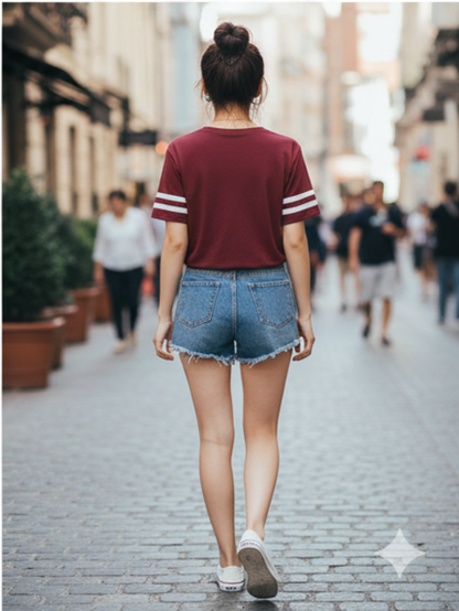 Letter Print Crop T-Shirt