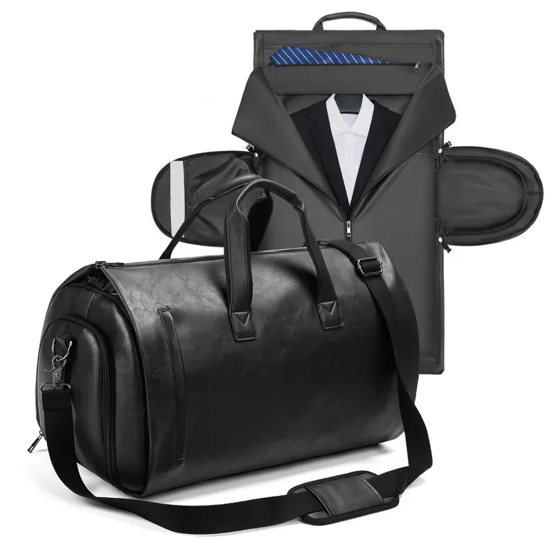 minimalist duffel bag double handle - black