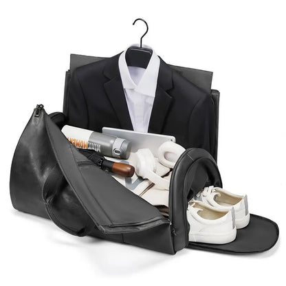 minimalist duffel bag double handle - black