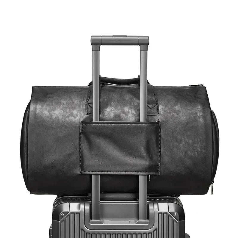 minimalist duffel bag double handle - black