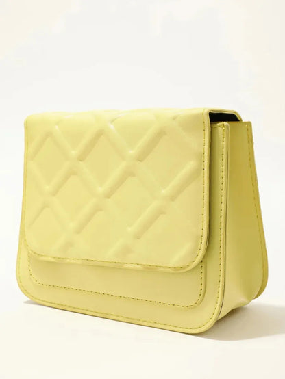 Double Over Crunch Yellow Sling Bag Periwinkley Shop