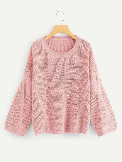 wide sleeve cable knit sweater Periwinkley Shop