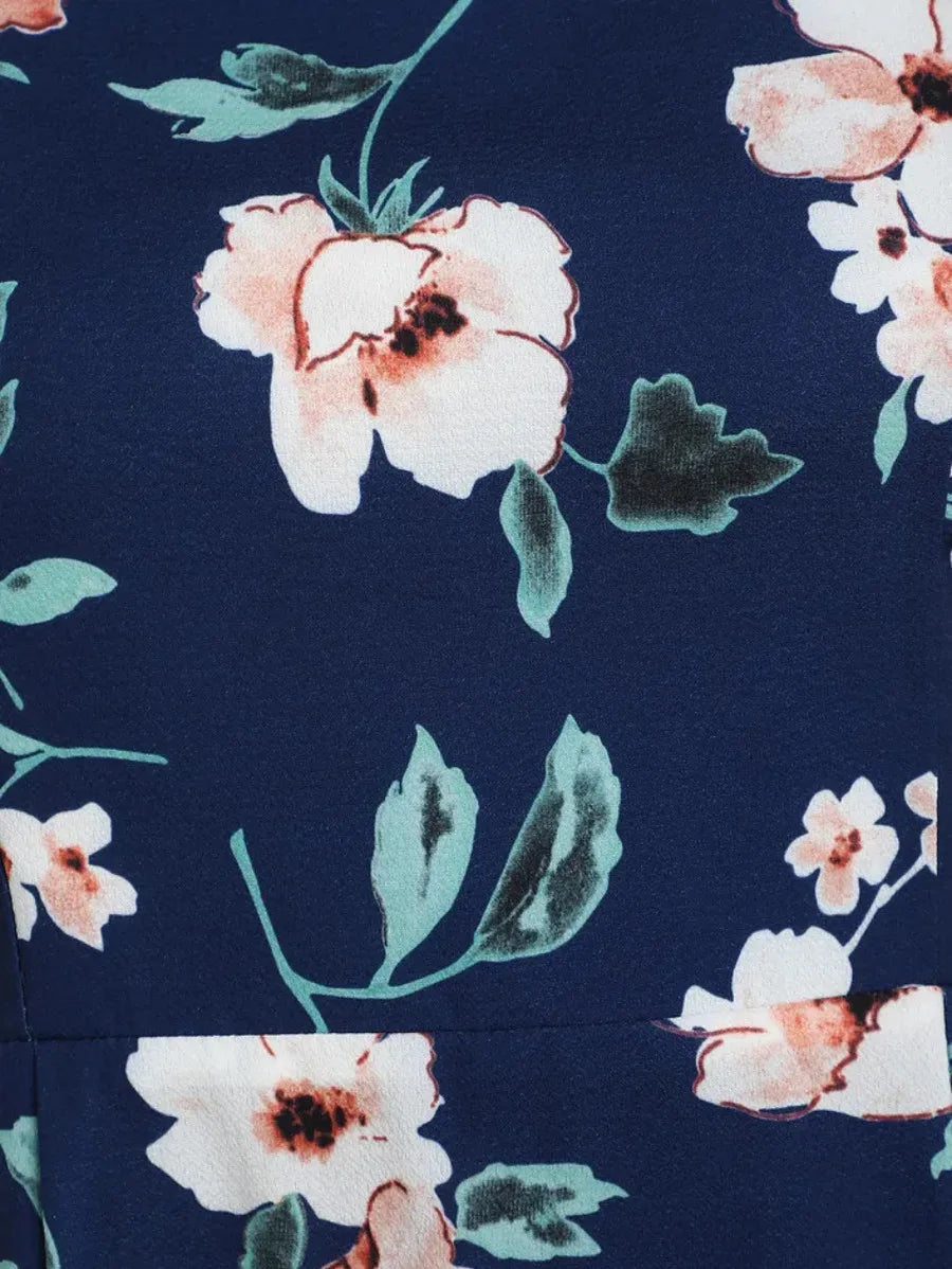 All The Way Flowers Blue Dress Periwinkley Shop