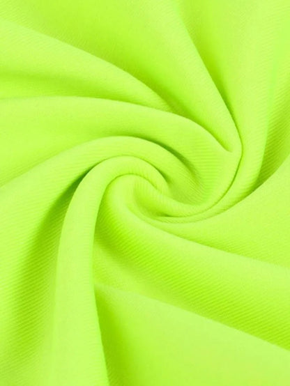 Green Neon Halter vest crop top and Leggings set Periwinkley Shop