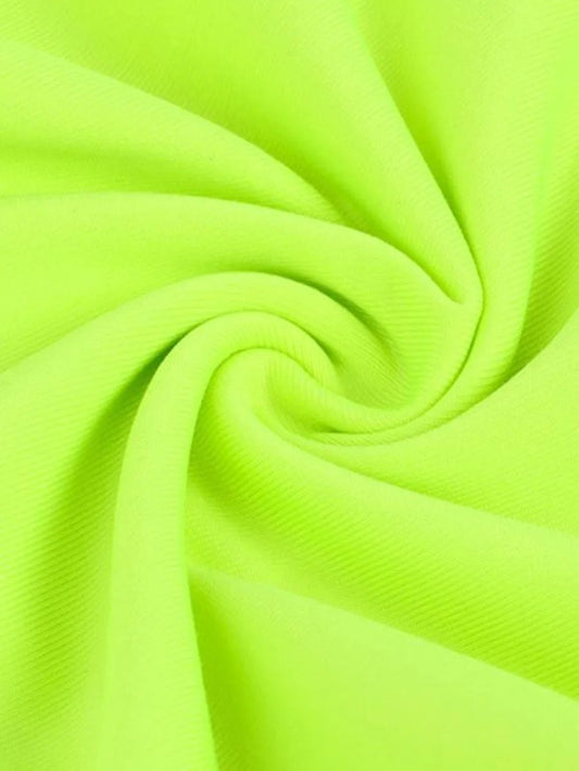Green Neon Halter vest crop top and Leggings set Periwinkley Shop