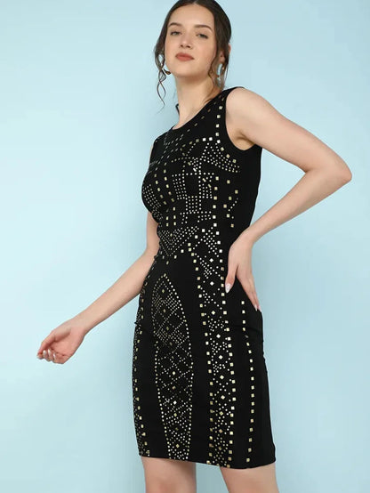 Gold Over Me Black Dress Periwinkley Shop