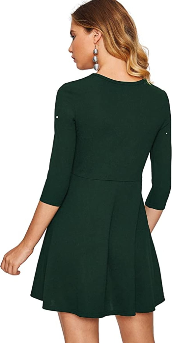 Faux Pearl Embellished Skater Dress Periwinkley Shop