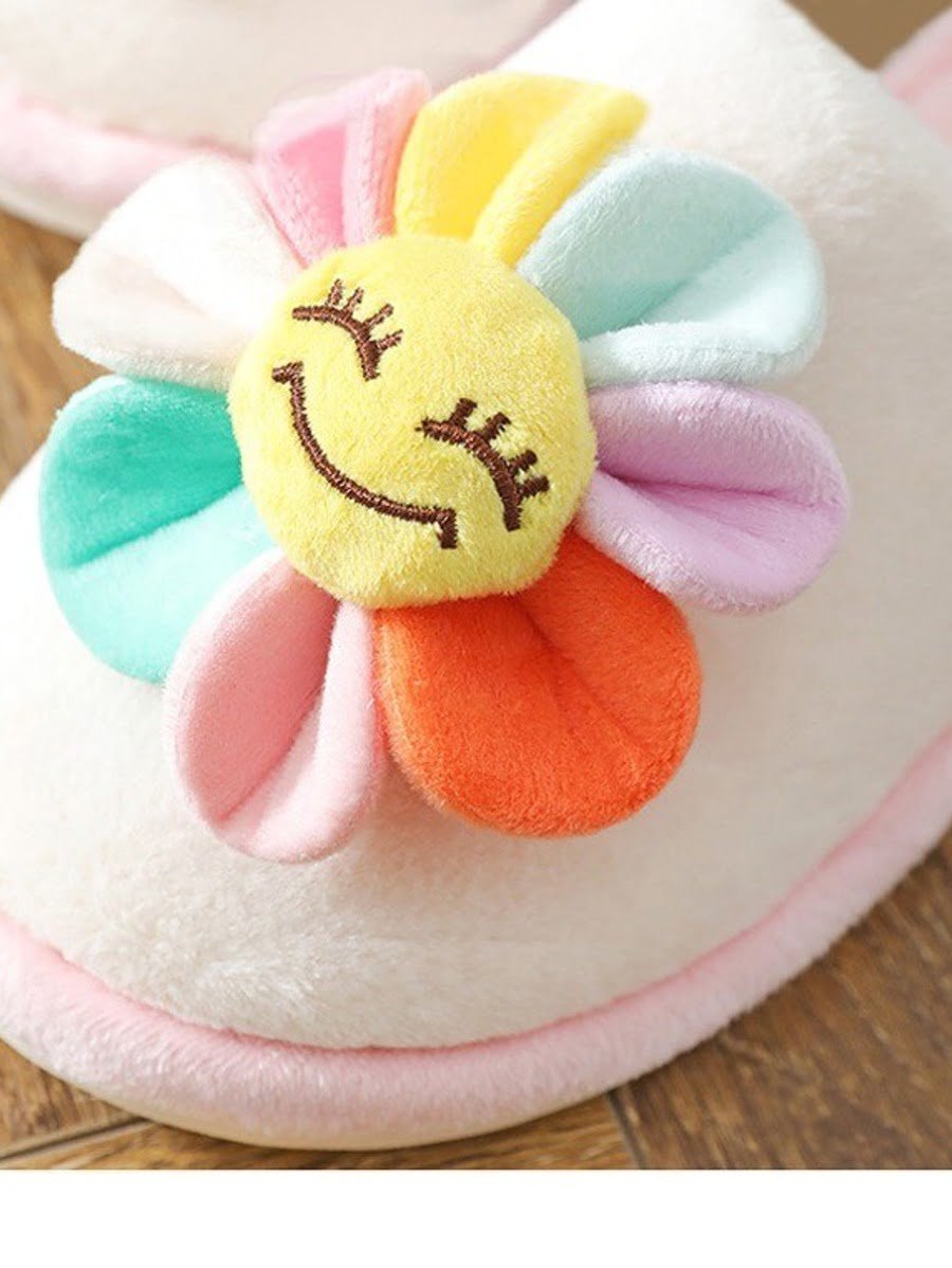 Cute 3D Smile Face Slip fur slippers Periwinkley Shop