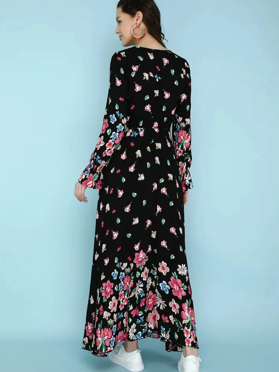 Roses For The Day Black Dress Periwinkley Shop