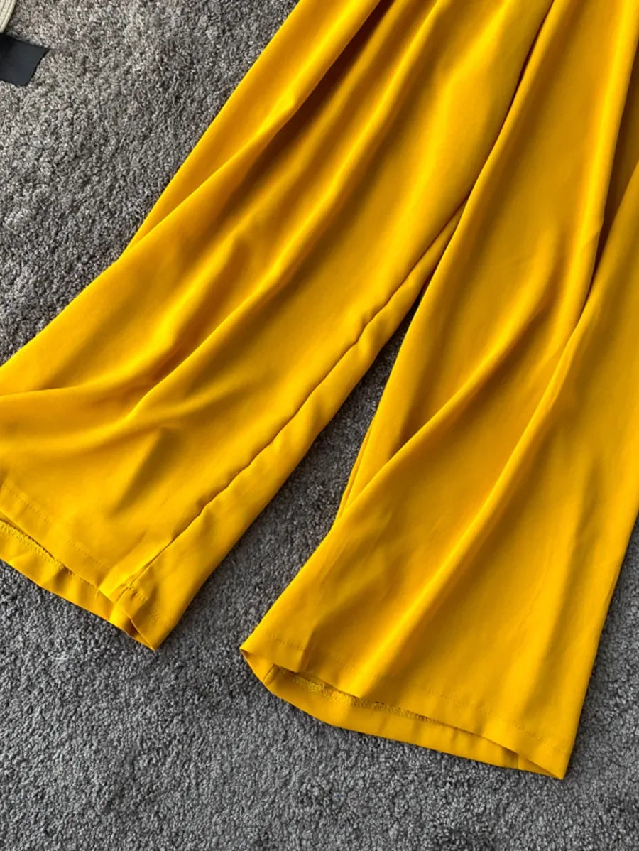 Off Shoulder Top And Wide Leg Pants Set Periwinkley Shop