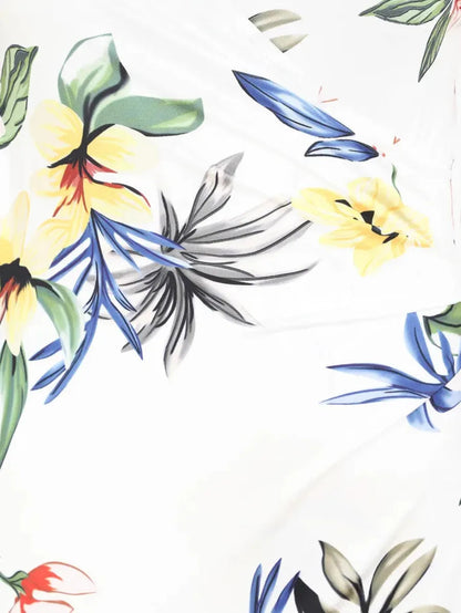 FLOWER WRAP THE DAY WHITE DRESS Periwinkley Shop