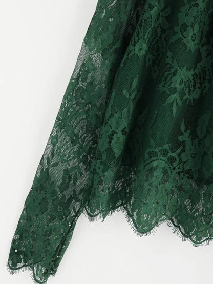 floral eyelash lace top Periwinkley Shop