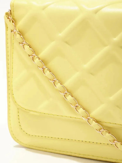 Double Over Crunch Yellow Sling Bag Periwinkley Shop
