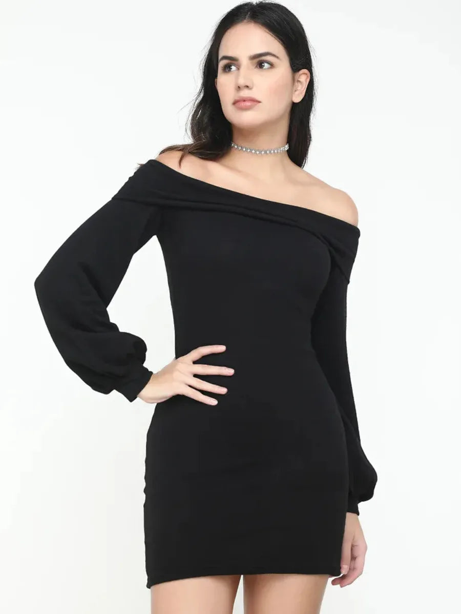 WINTER BLISS BLACK DRESS Periwinkley Shop