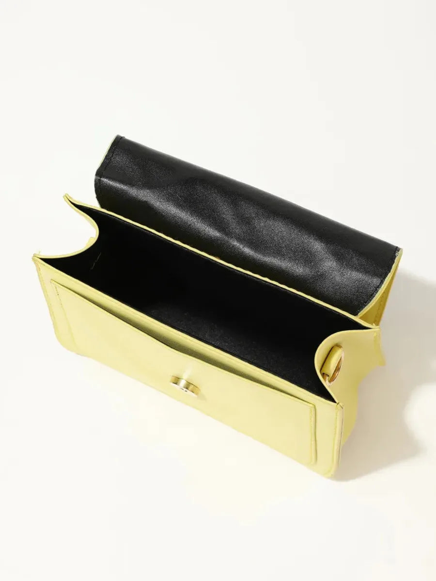 Double Over Crunch Yellow Sling Bag Periwinkley Shop