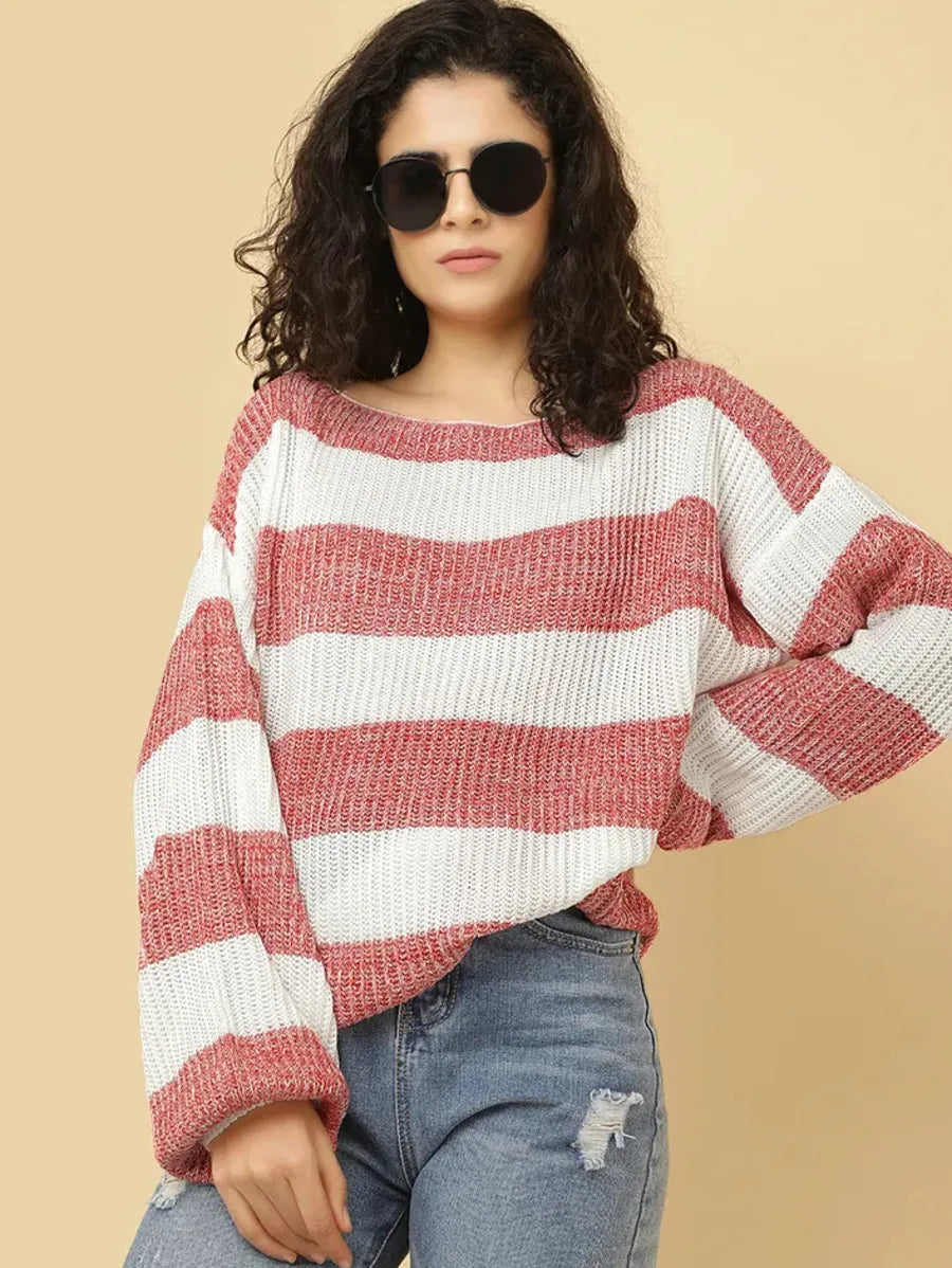 Felt Cute Might Disappear Red Striped Jumper Periwinkley Shop