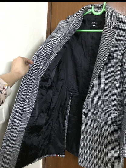 Black and white checkered blazer Periwinkley Shop
