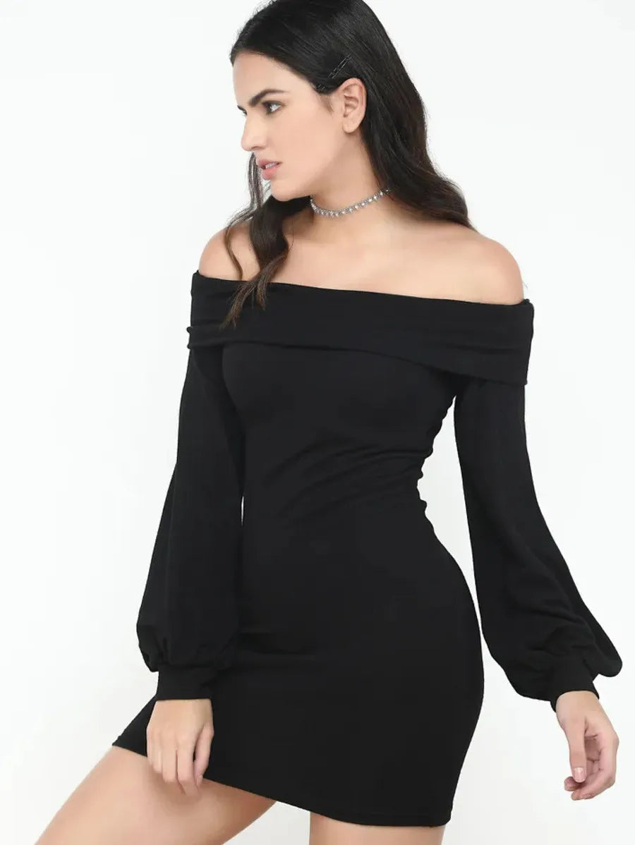 WINTER BLISS BLACK DRESS Periwinkley Shop