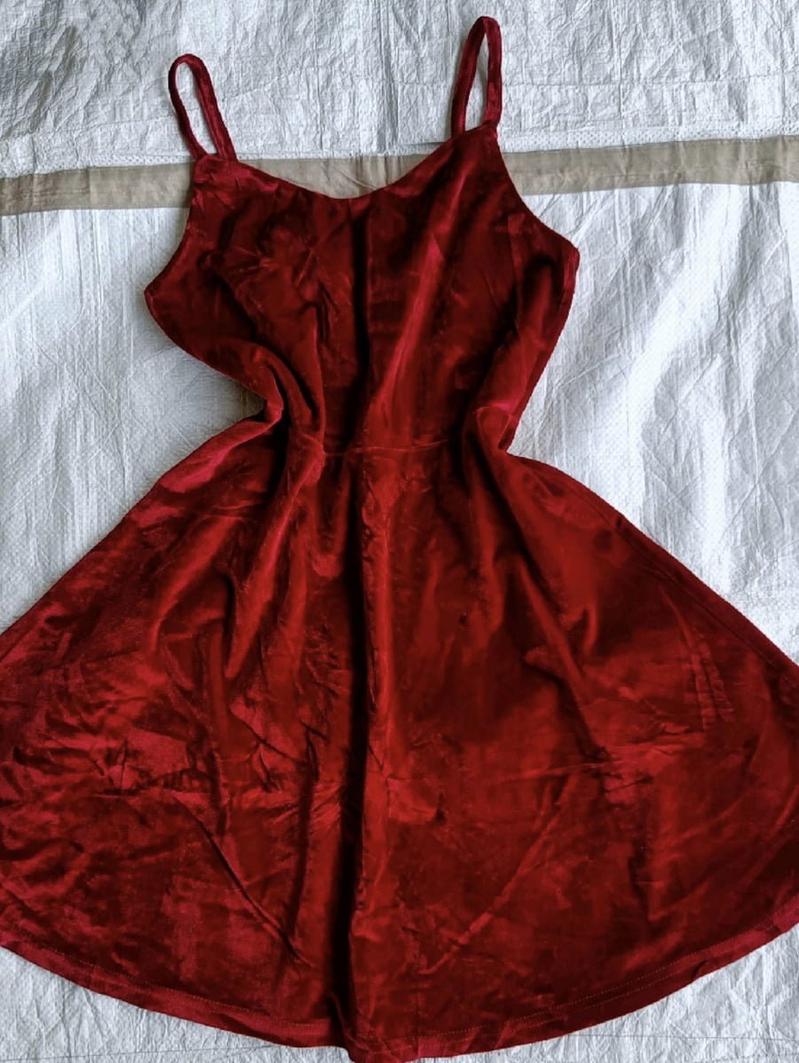 velvet cami dress Periwinkley Shop