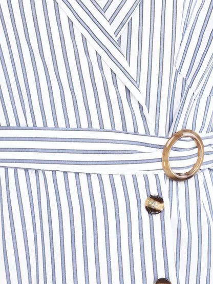 I Am Keeping A Score Blue Striped Dress Periwinkley Shop