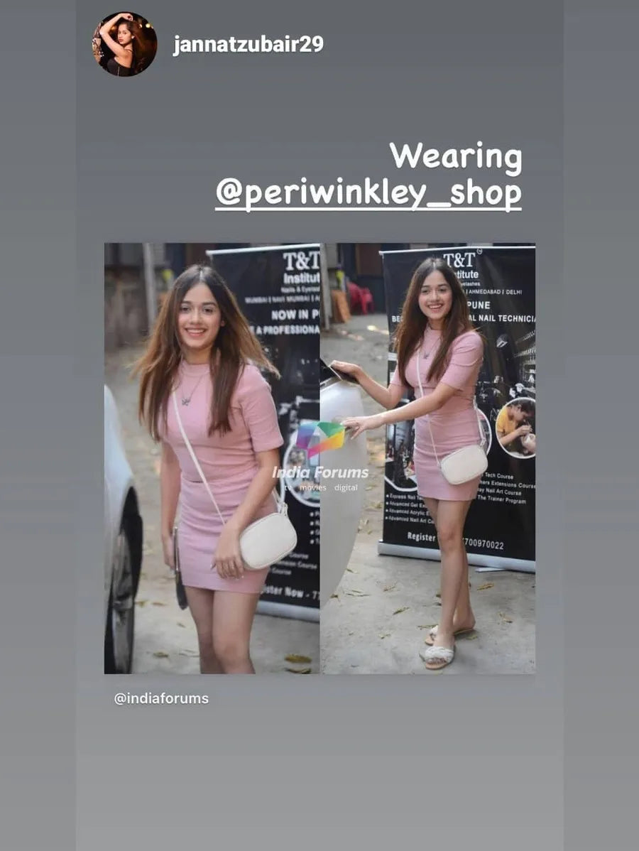 Mock-neck Rib-knit Crop Top and Bodycon Skirt Set Periwinkley Shop