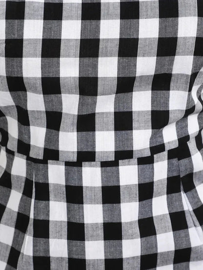 Check Me Out Plaid Bodycon Dress In Black Periwinkley Shop