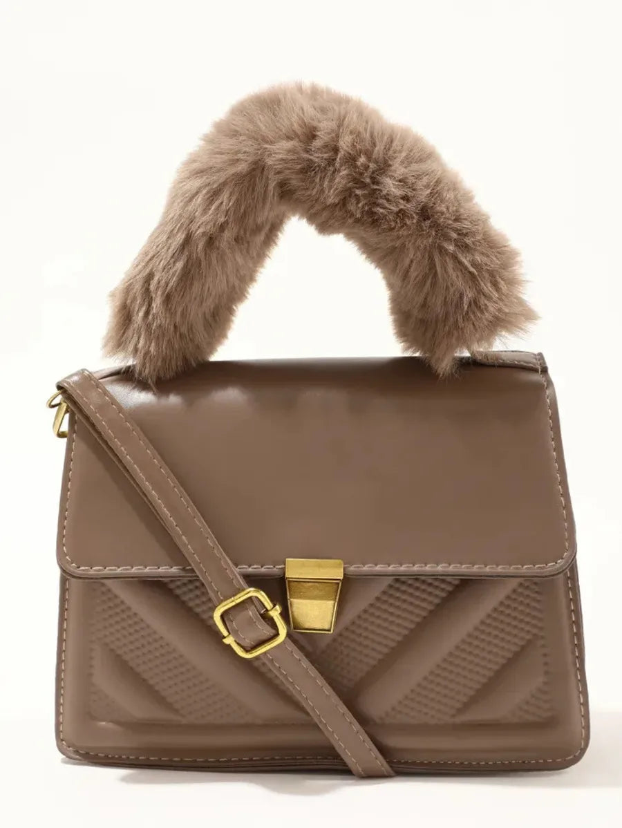 Cozy Fluff Khaki  Sling Bag Periwinkley Shop
