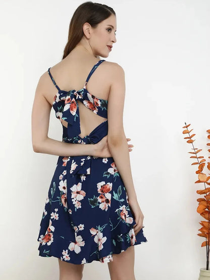 All The Way Flowers Blue Dress Periwinkley Shop