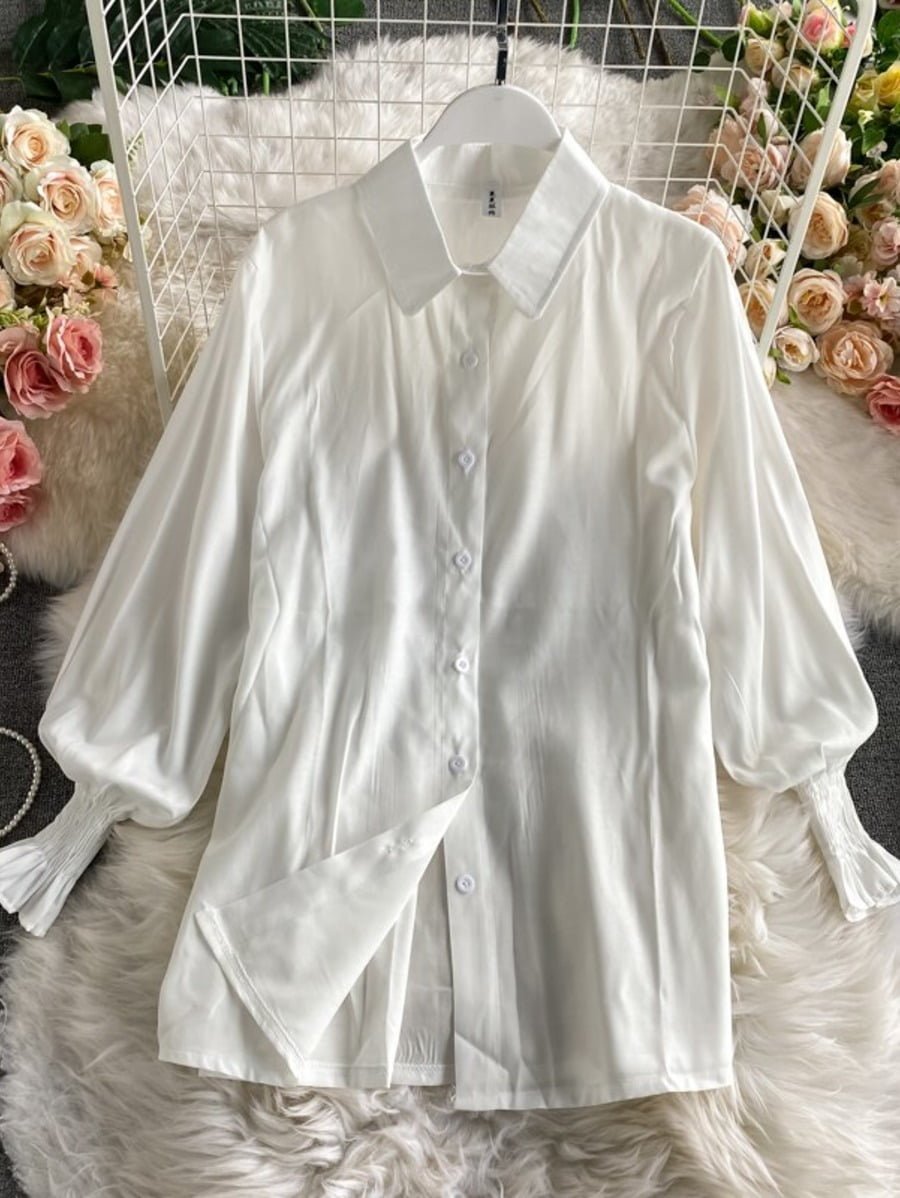 lantern sleeve knit shirt vest two sets Periwinkley Shop