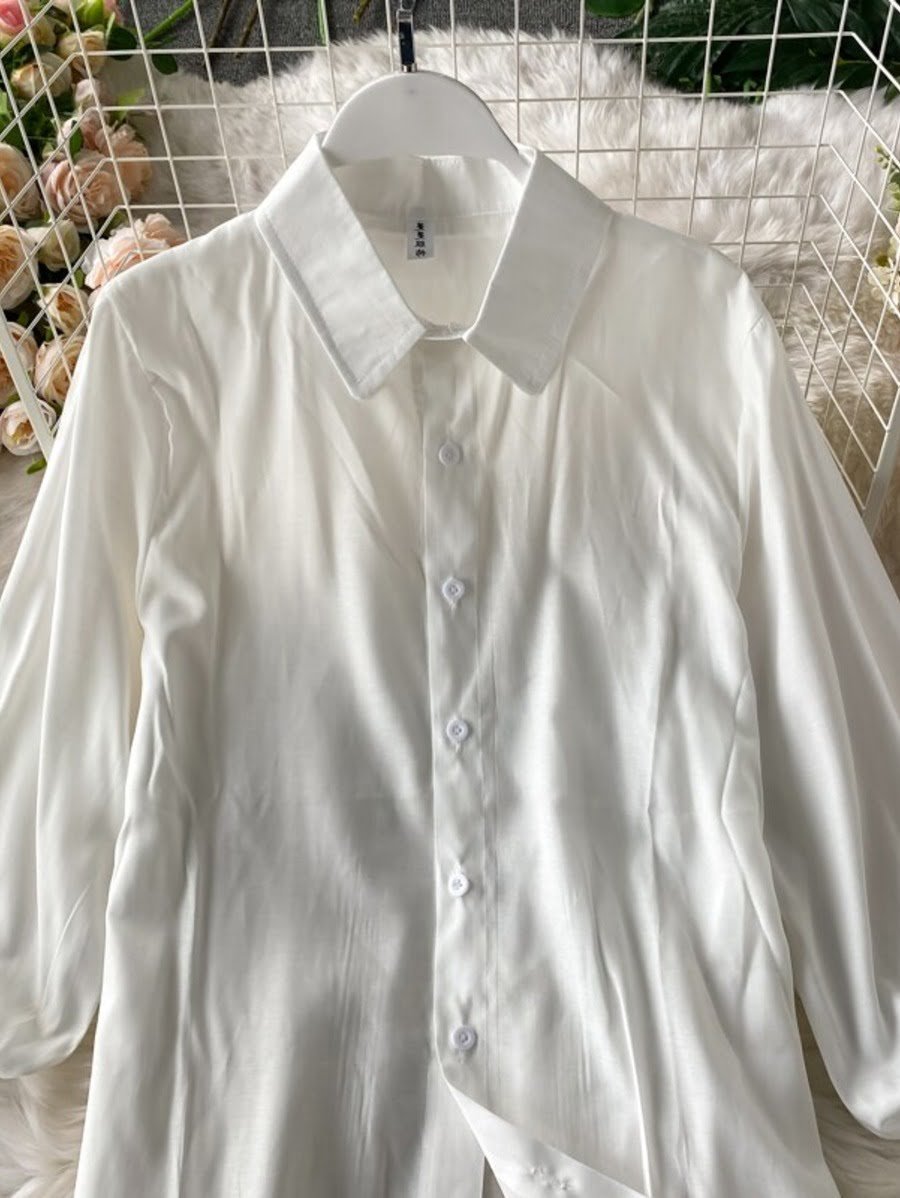 lantern sleeve knit shirt vest two sets Periwinkley Shop