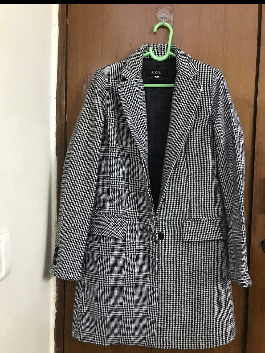 Black and white checkered blazer Periwinkley Shop