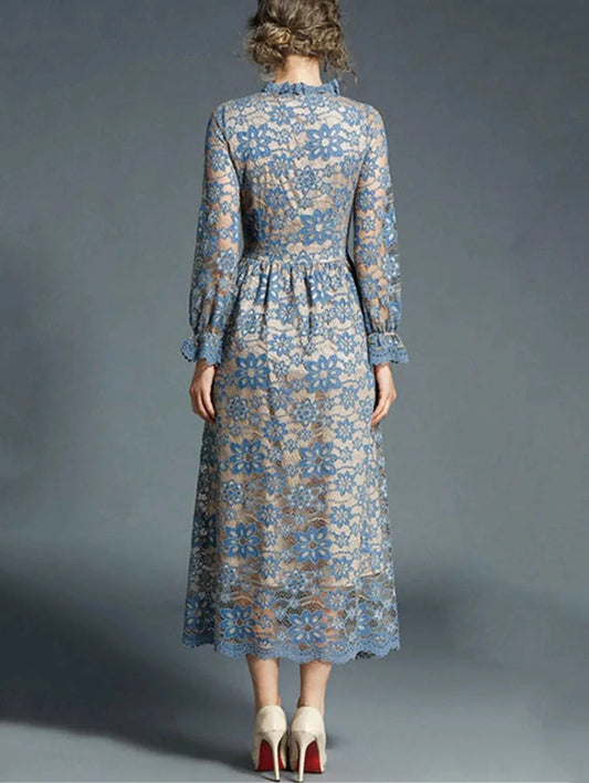 Lace dress with scalloped trim Periwinkley Shop