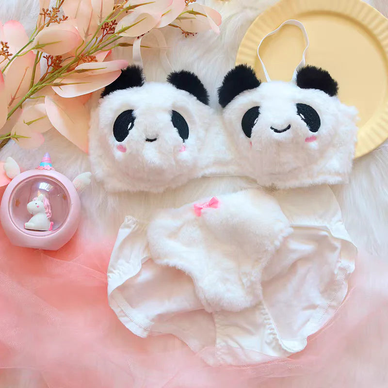 Panda  plush lingerie set Periwinkley Shop