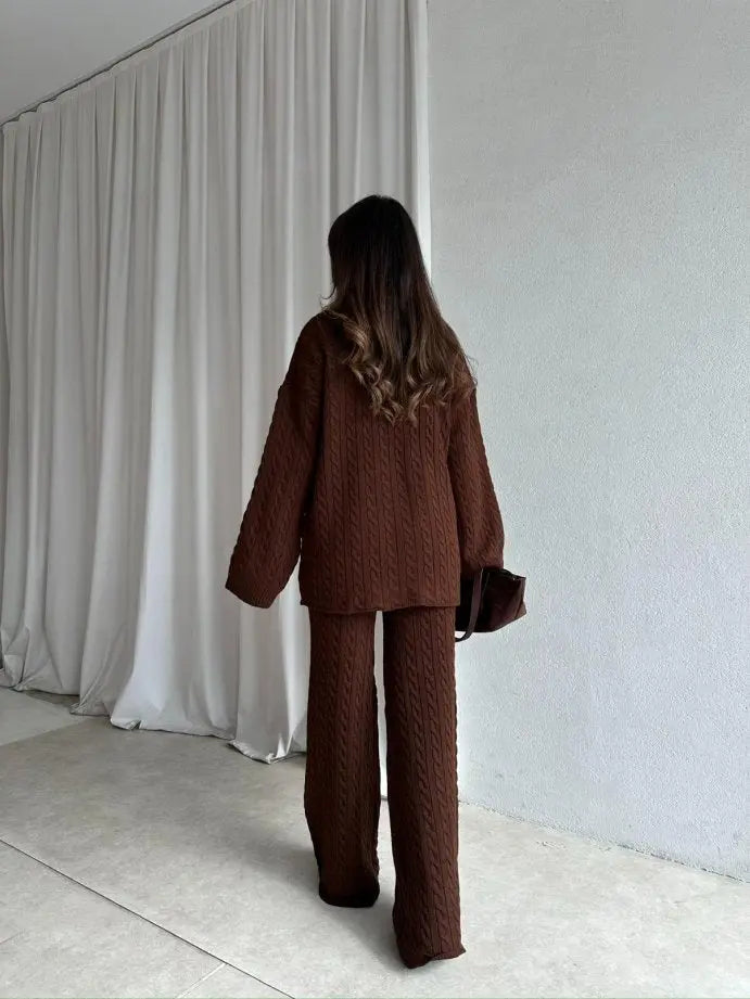 Winter Grace Cable-Knit Co-Ord - Periwinkley Shop