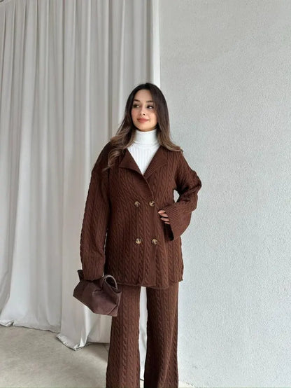 Winter Grace Cable-Knit Co-Ord - Periwinkley Shop