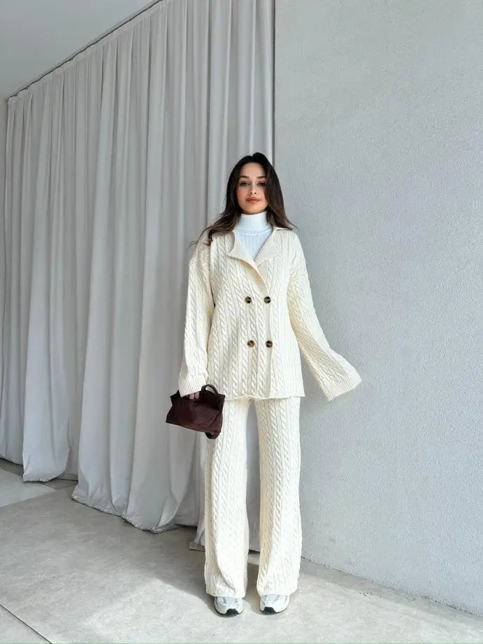 Winter Grace Cable-Knit Co-Ord - Periwinkley Shop