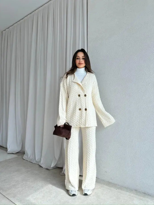 Winter Grace Cable-Knit Co-Ord - Periwinkley Shop