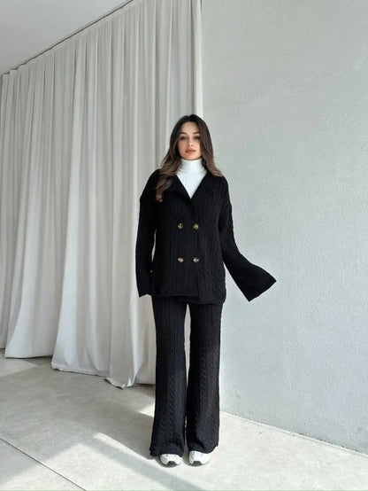 Winter Grace Cable-Knit Co-Ord - Periwinkley Shop