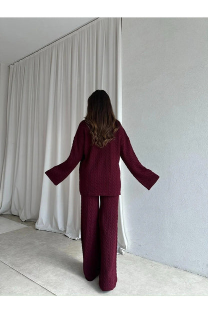 Winter Grace Cable-Knit Co-Ord - Periwinkley Shop