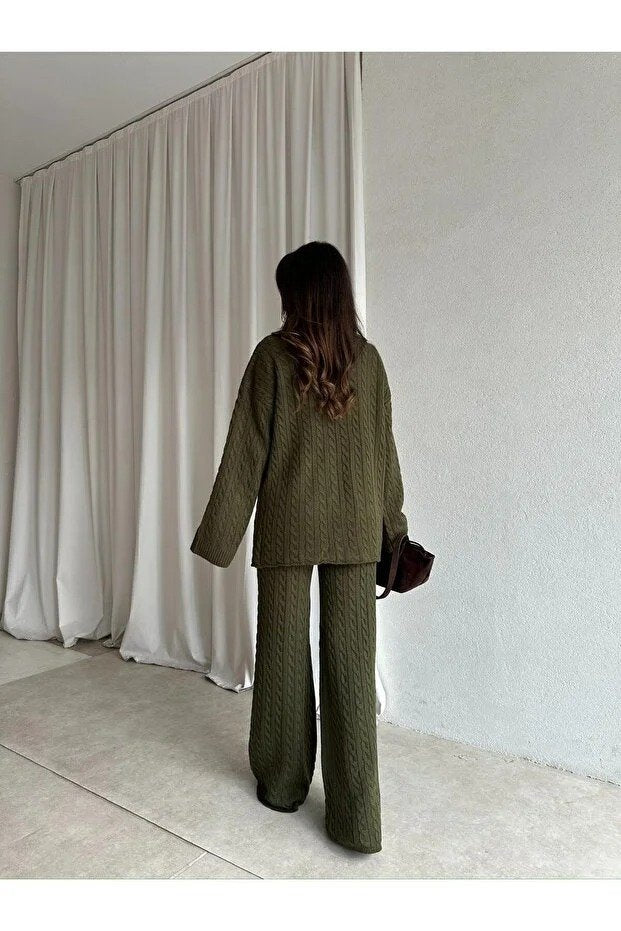 Winter Grace Cable-Knit Co-Ord - Periwinkley Shop