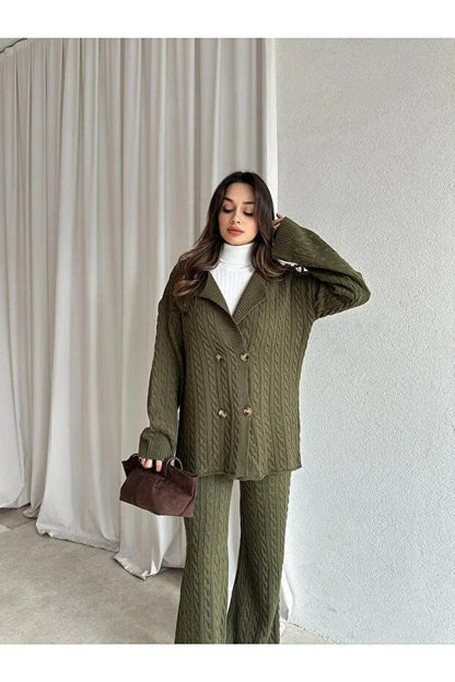 Winter Grace Cable-Knit Co-Ord - Periwinkley Shop