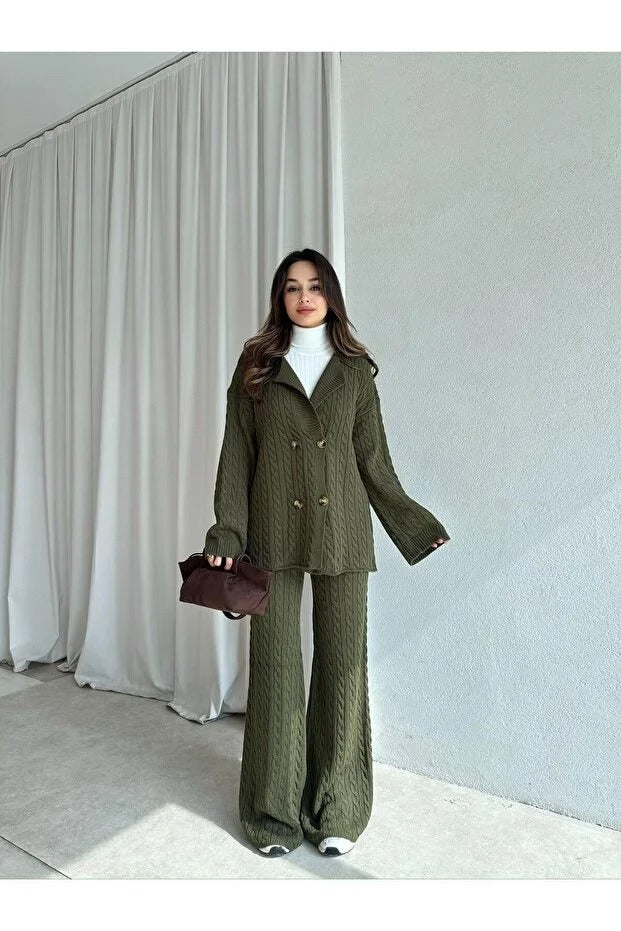 Winter Grace Cable-Knit Co-Ord - Periwinkley Shop