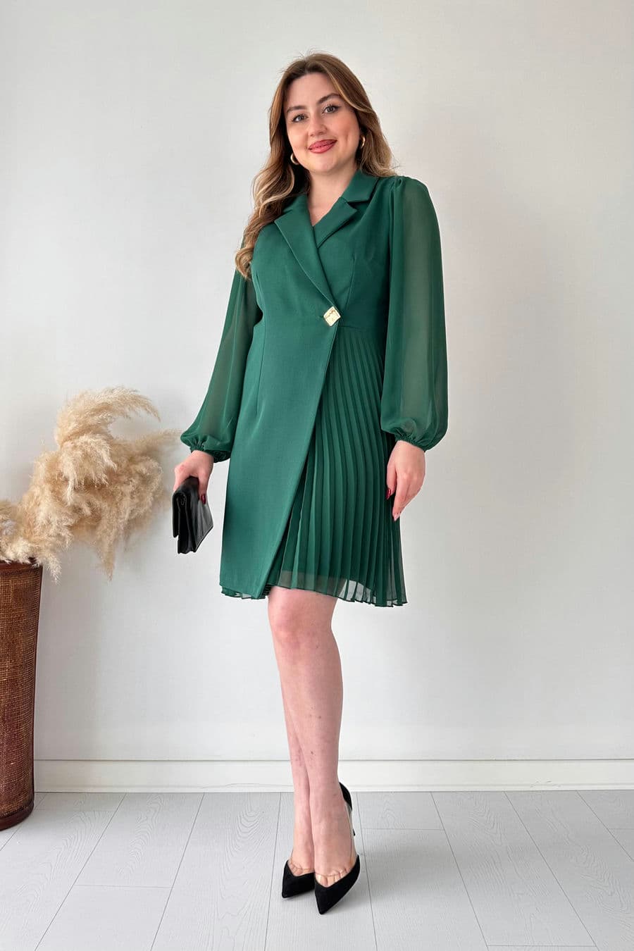 Natalie Trending Party Wear Dress- Green Periwinkley Shop