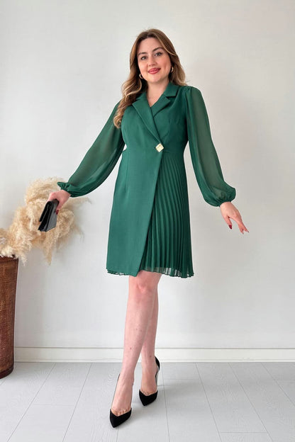 Natalie Trending Party Wear Dress- Green Periwinkley Shop