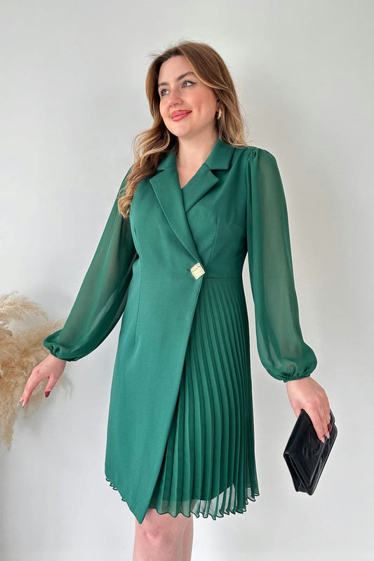 Natalie Trending Party Wear Dress- Green Periwinkley Shop