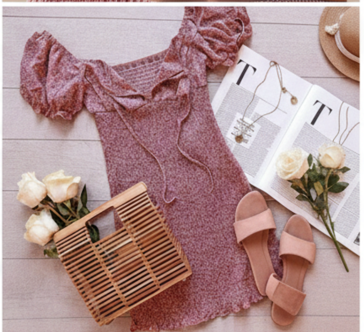 Rosé Bloom Smocked Dress